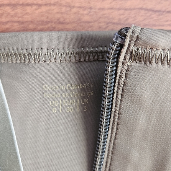 Aldo Adwigocia Sock Boots Size 6 Block heel Zip Closure Rubber sole  GREEN - Picture 12 of 12